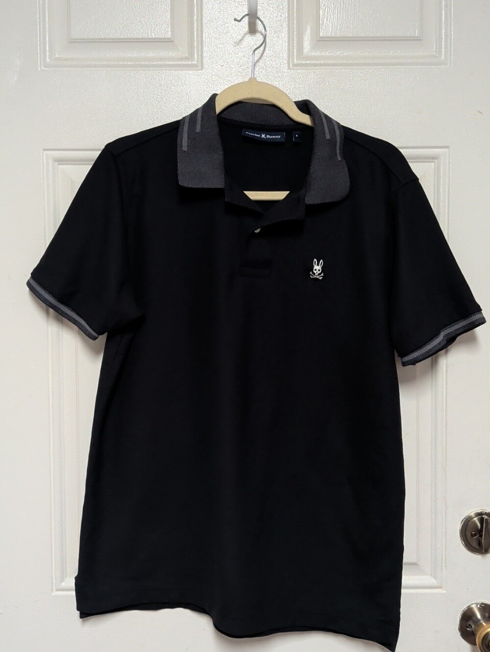 Psycho Bunny Polo Size 5 Men's Pima Cotton Pique Golf Polo Shirt Black